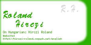 roland hirczi business card